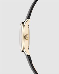 Ted Baker - Coolly Gold-Tone Black Leather Watch