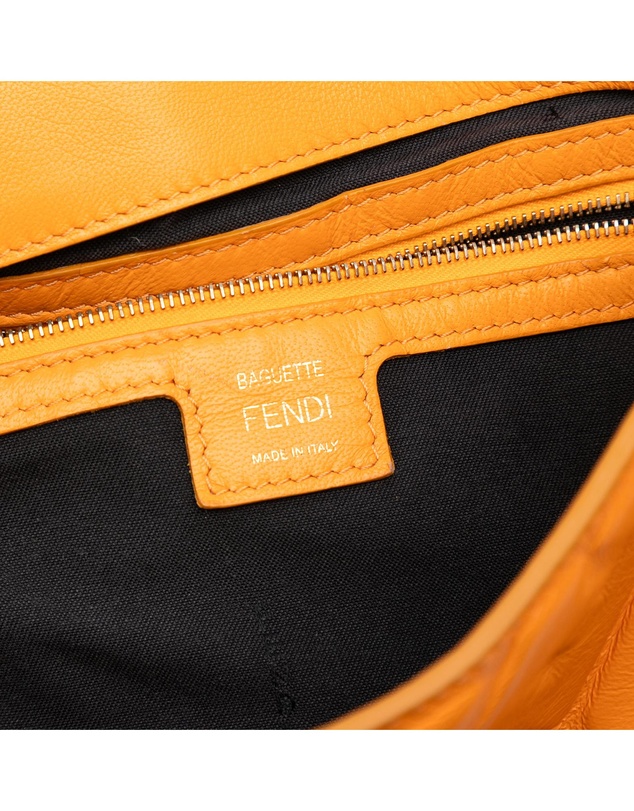 Pre-Loved by Azura Reborn - Pre-Loved Zucca Embossed Leather Baguette Satchel