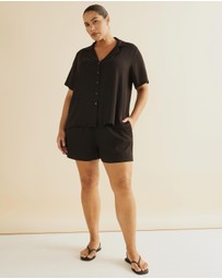 Atmos&Here Curvy - Alis Linen Blend Shirt