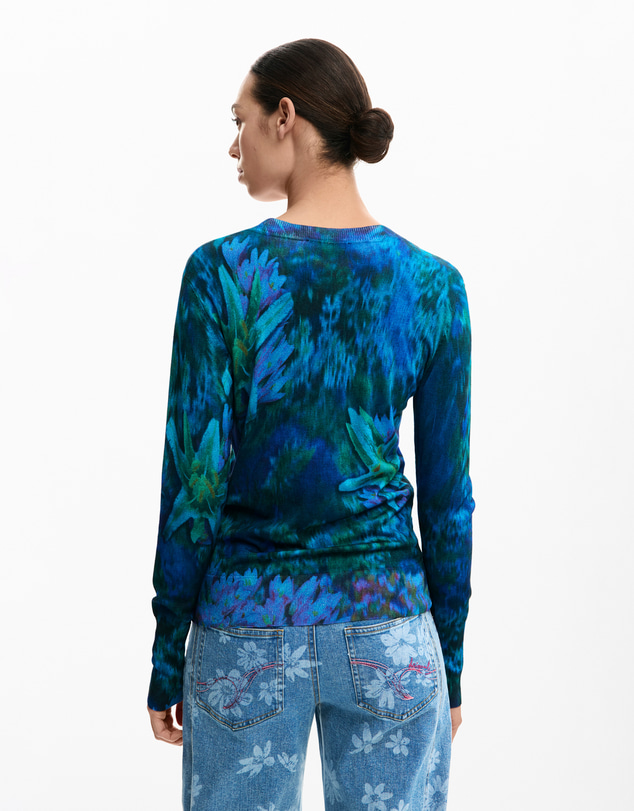 Desigual - Lightweight sweater with garden flowers