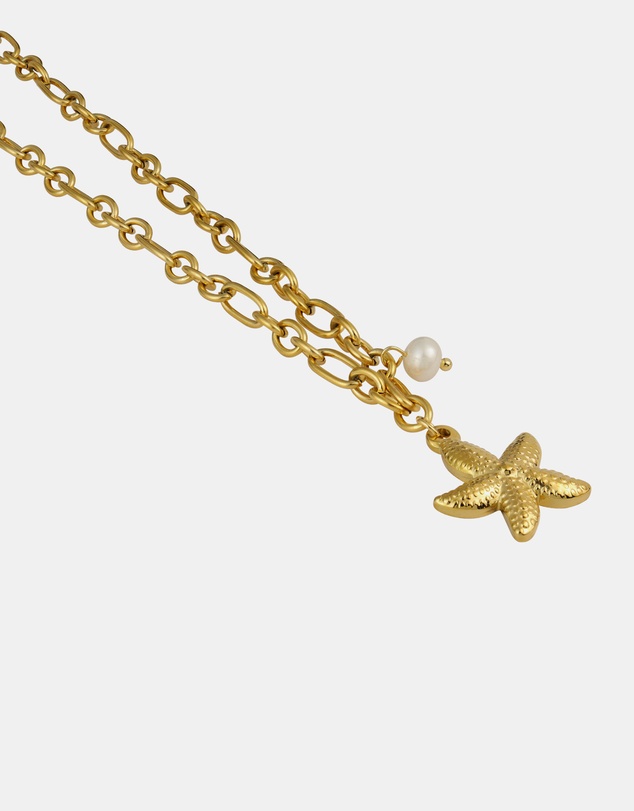 Zoe Olivia - Waterproof Pearl and Starfish Link Necklace