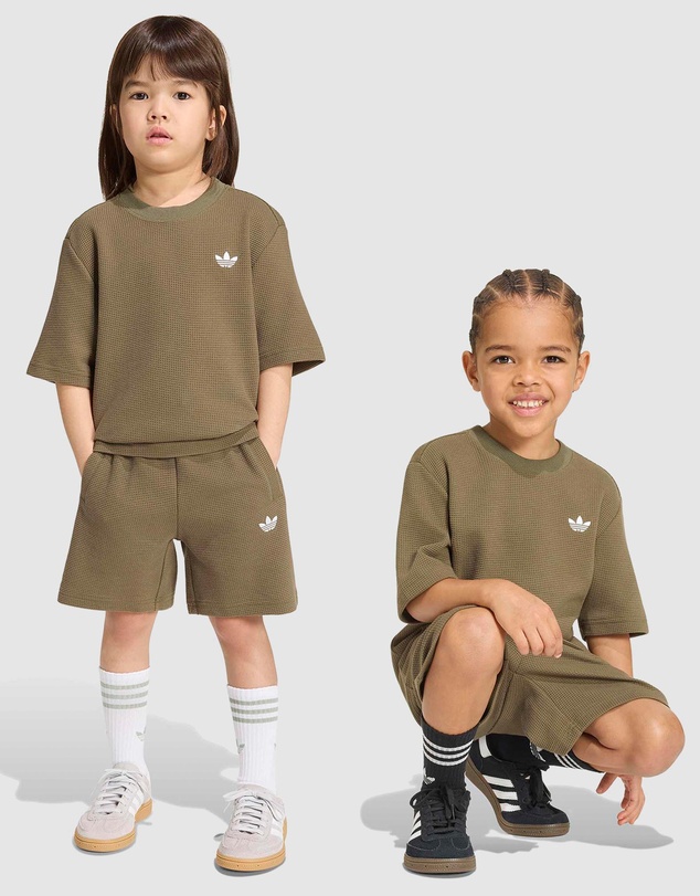 adidas Originals - Loose Waffle Short T-Shirt Set - Kids-Teens