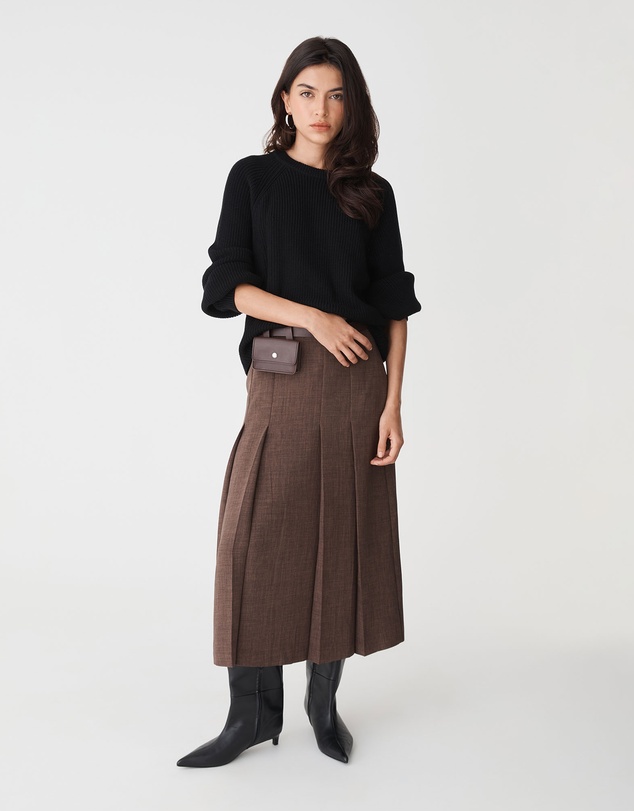 Forcast - Meg Crew Neck Rib Knit Jumper