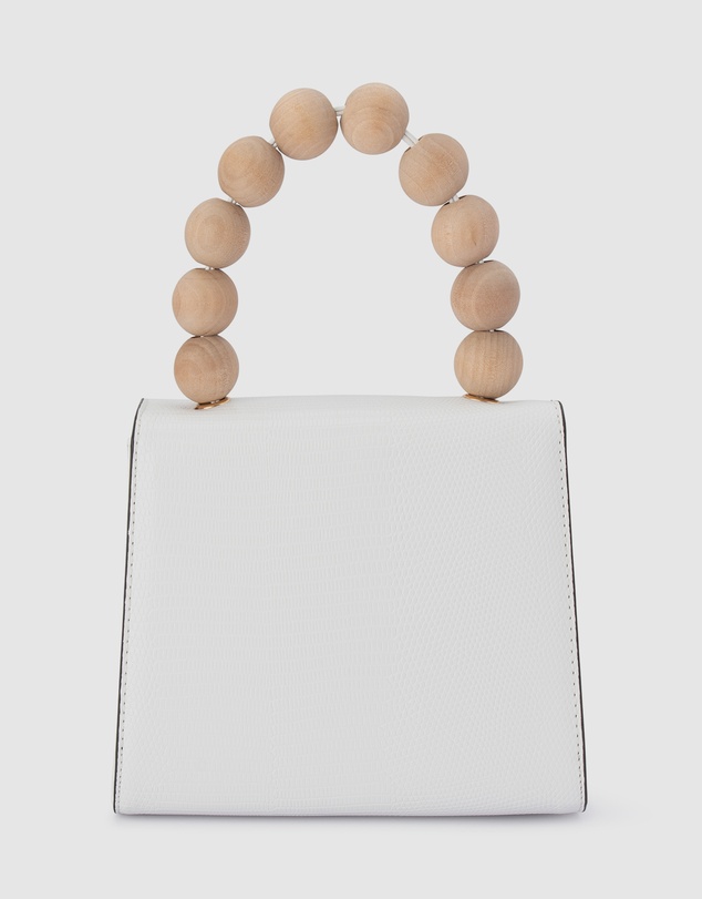 Olga Berg - Caylee Wood Bead Handle Bag