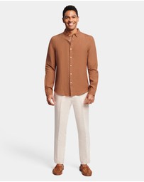 Brooksfield - Plain Linen Casual Shirt