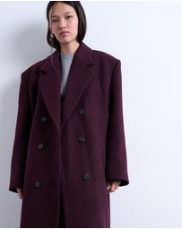 TOPSHOP - Double-Breasted Longline Coat