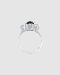 Elli Jewelry - Ring Cocktail Elegant Royal With Quartz And Zirconia Crystals In 925 Sterling Silve