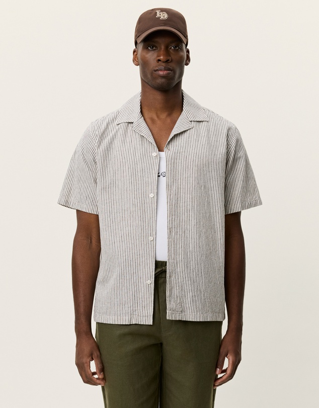 Les Deux - Lukas Stripe Cotton Linen SS Shirt