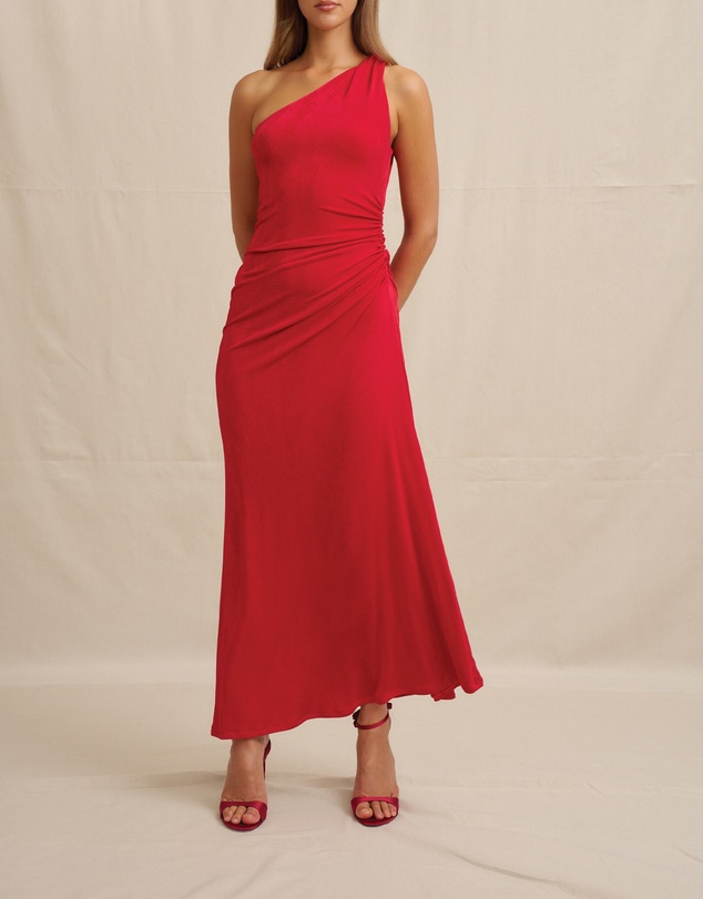 BY JOHNNY. - Carmine One Shoulder Dress