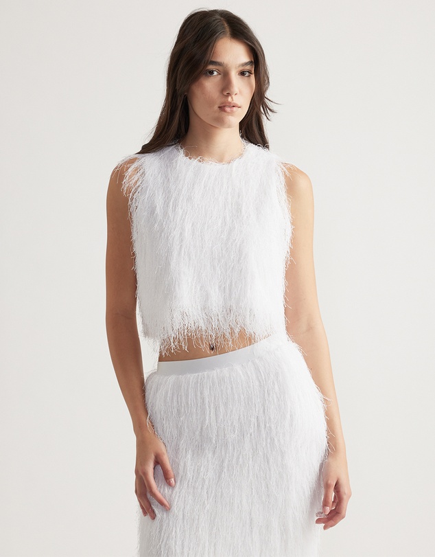 Decjuba - Rue Lurex Fringed Shell Top