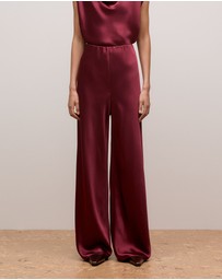 Trenery - Satin Bias Cut Pant in Auburn