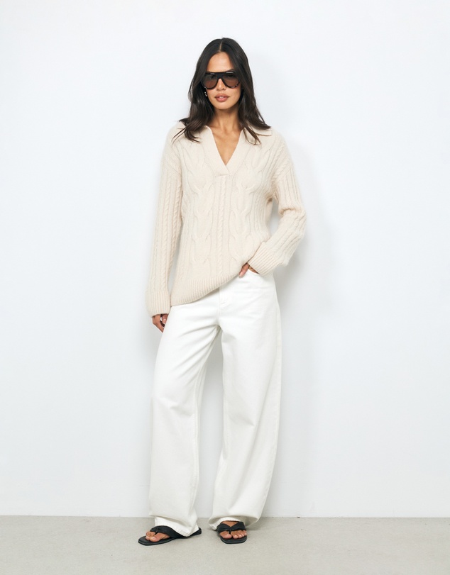 AERE - Ora Cable Polo Knit