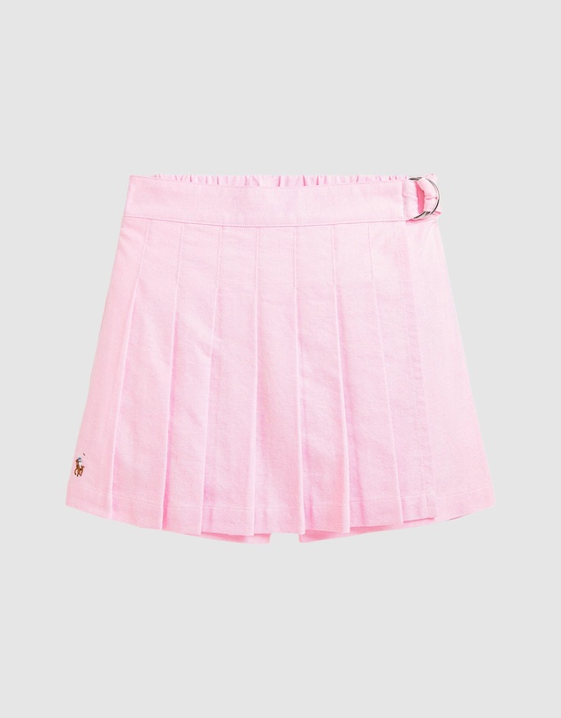 Polo Ralph Lauren - Pleated Cotton Oxford Faux-Wrap Skort - ICONIC EXCLUSIVE (2YRS-6.5YRS)