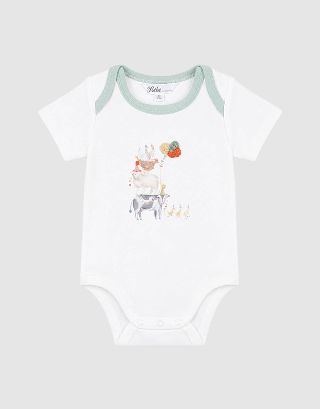 Bebe by Minihaha - Scout Organic Animal Stack Bodysuit - Babies