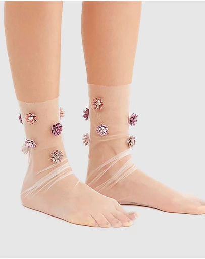 High Heel Jungle - Never Settle Petal Tulle Sock