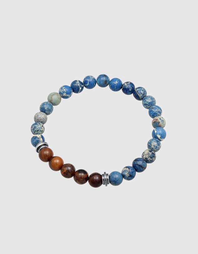 Kuzzoi - ICONIC EXCLUSIVE - Agate and Tiger's Eye Bead Bracelet