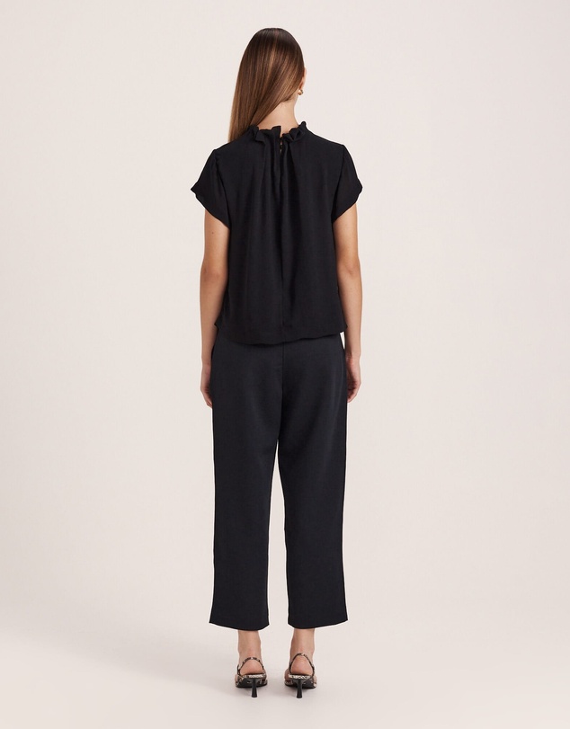 SABA - Willa High Neck Short Sleeve Top