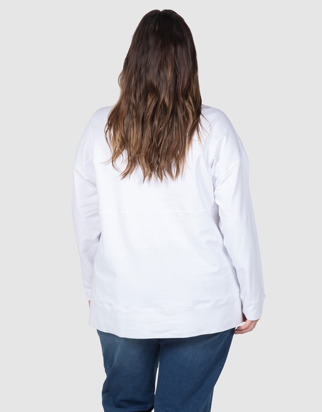 Love Your Wardrobe - LYW & Co Embroidered Sweat Top