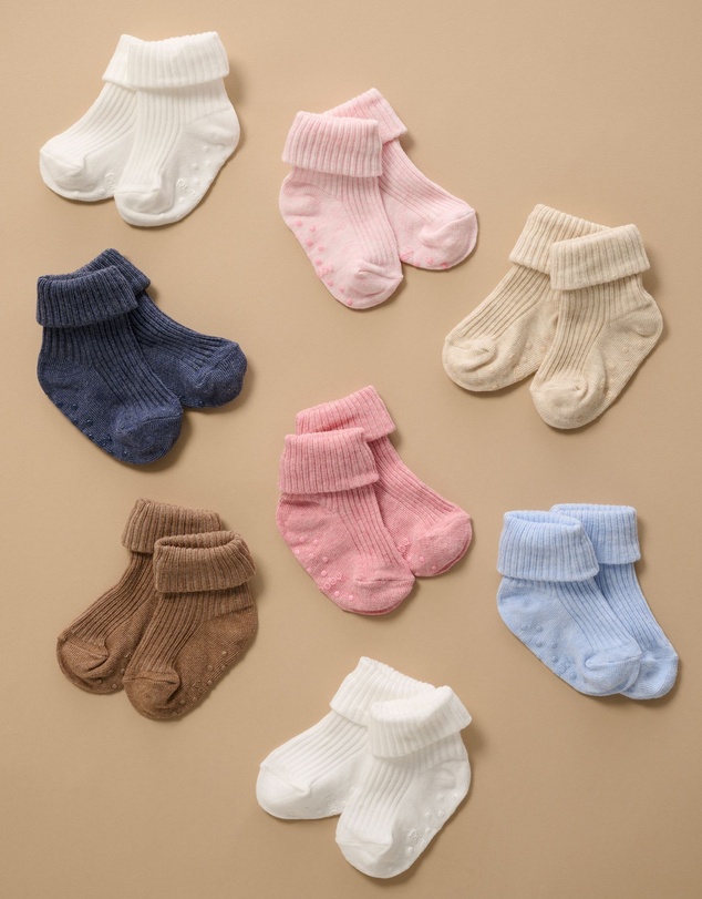 Purebaby - 3 Pack Rib Socks -Kids-Babies