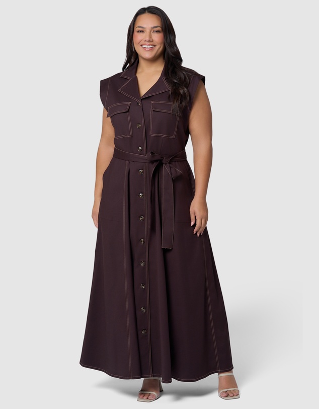 Something 4 Olivia - Cleo Midi Shirt Dress