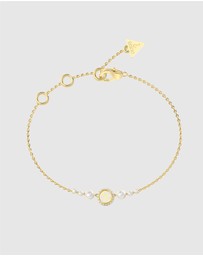 GUESS - Gold-Tone Tiny Pearly Bracelet