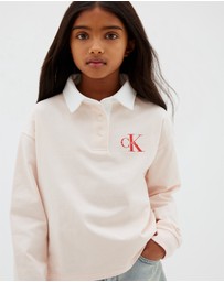 Calvin Klein Jeans - Girls Rugby Monologo Longsleeve Polo