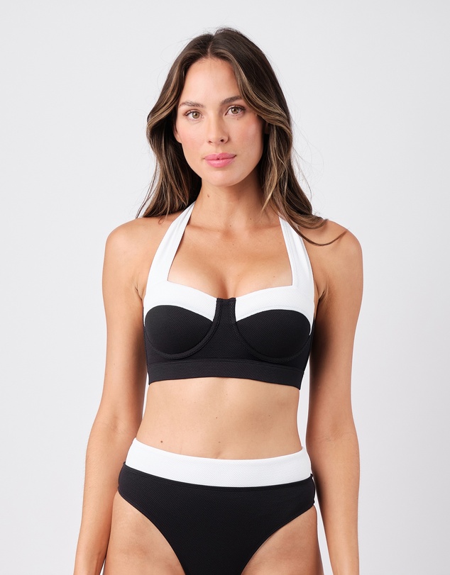 UNE PIECE - Textured Original Bustier Balconette Bralette Bikini Top