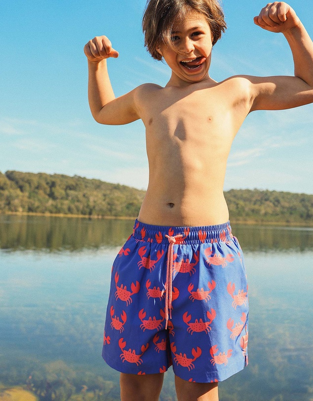 Skwosh - Mr Pinchy Boys Eco Swim Shorts in Blue