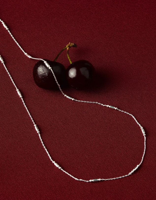Najo - Piantina Silver Necklace (45cm+ext)