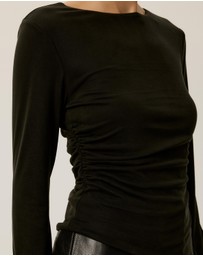 Tussah - Bonnie Asym Ruched Long Sleeve Top