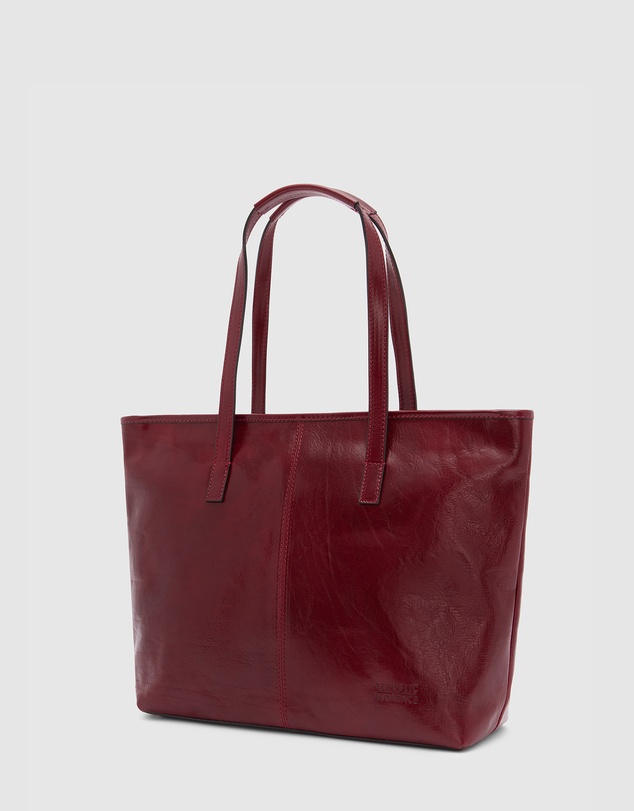 Florence - The Beatrice Red Leather Tote Laptop Bag