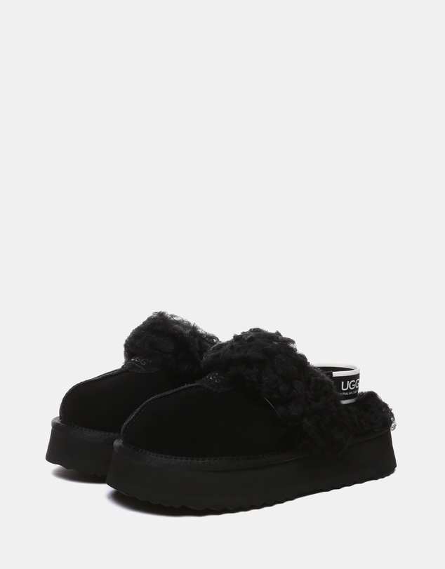 EVERAU - Australian Shepherd Ugg Waffle Curly Platform Cow Suede Upper House Shoes