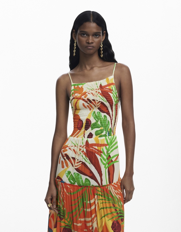 Desigual - Tropical ruffle Dress