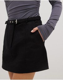 Dazie - A Dream Belt Detail Mini Skirt