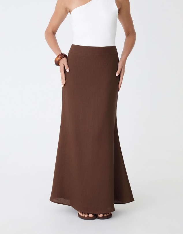 Forcast - Amelia Linen Blend Maxi Skirt