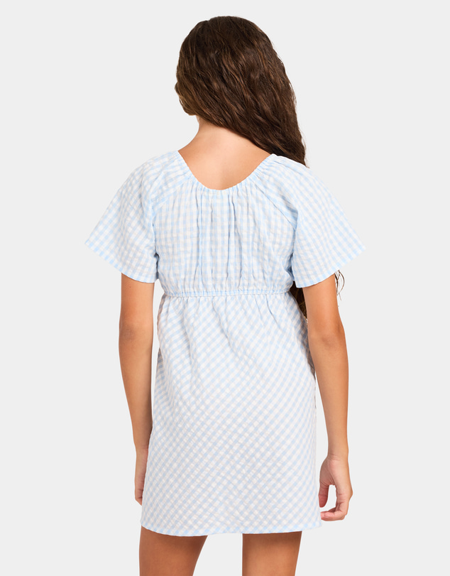Roxy - Girls 8 to 16 Coastal Check Mini Dress
