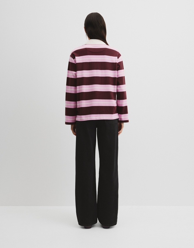 Country Road - Australian Cotton Stripe Rugby Polo Sweat