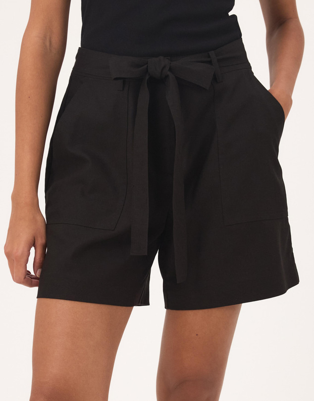Atmos&Here - Ava Linen Blend Tie Waist Shorts