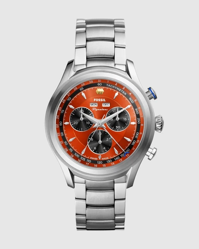 Fossil - Signature CS-1 Silver Tone Chronograph Watch