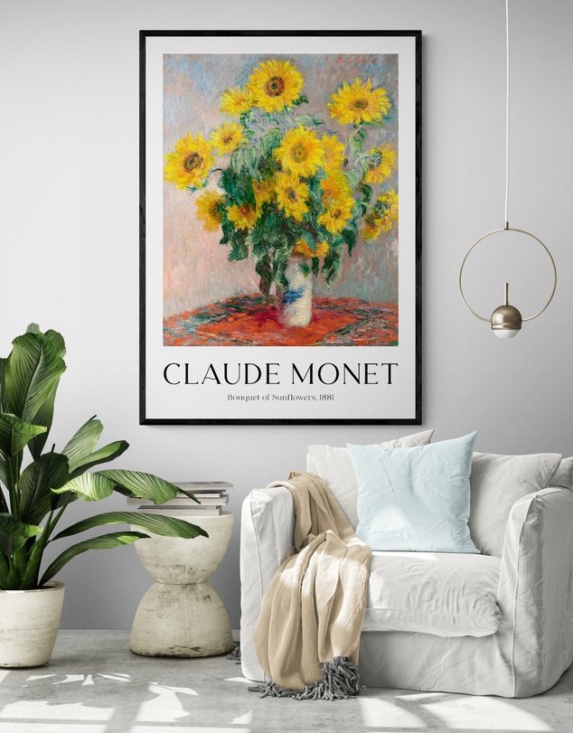 Inka Arthouse - Sunflowers by Claude Monet Art Print