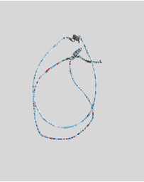 KAJA Clothing - Rainbow Glass Rice Bead Necklace-2pc