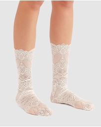 High Heel Jungle - Scalloped Lace Socks