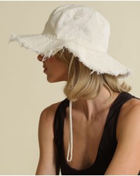 Morgan & Taylor - Cleo Linen-Blend Bucket Hat in Beige
