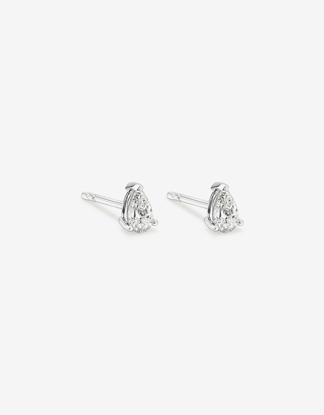 Michael Hill - Pear-Cut Cubic Zirconia Solitaire Stud Earrings in Sterling Silver