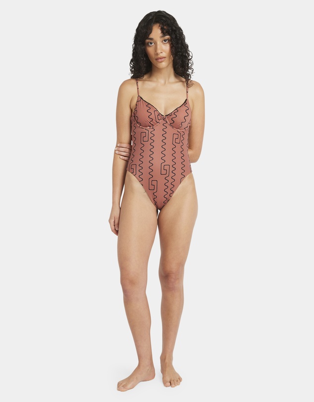 RVCA - Womens Thought Pattern One Piece Swimsuit