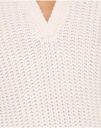 Petal & Pup - Fitzgerald Pointelle Polo Sweater - Cream