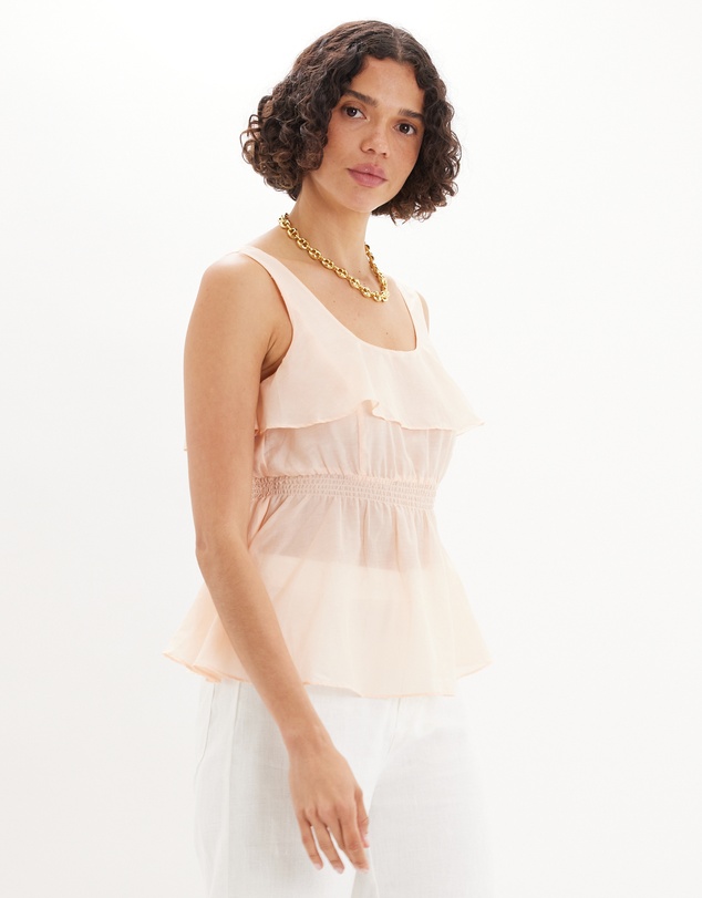 Amelius - Lorena Peplum Ruffle Top
