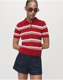 M.N.G - Short-Sleeved Polo-Neck Sweater