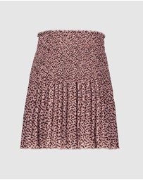 Like FLO - Old Pink Dot Print Pleated Skirt - Kids-Teens