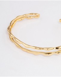 Lovisa - Gold Plated Double Molten Wrist Cuff